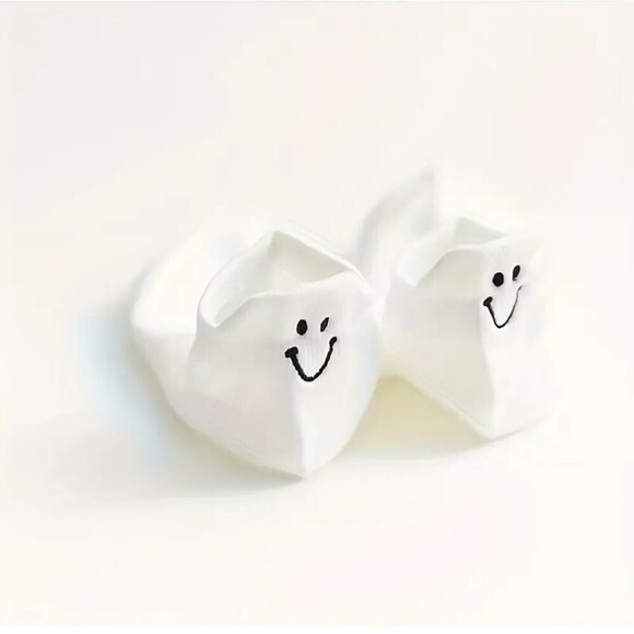 10 Pairs smiley face socks ankle socks solid multipack one size - Picture 4 of 6